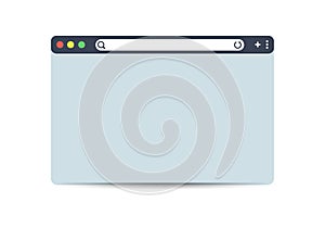 Browser window isolated vector web elements. Design template with browser window for mobile device design.