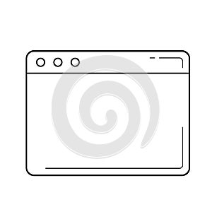 Browser window line icon.