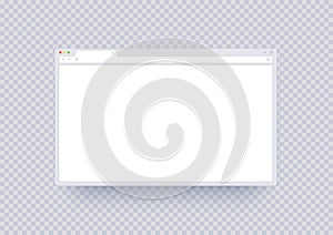 Browser window mockup, abstract screen template with blank place for show your website or document. Internet page ui