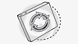 Browser Window with Refresh Icon, Reload Page, vector design Generative AI
