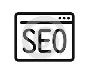 Browser window SEO vector icon