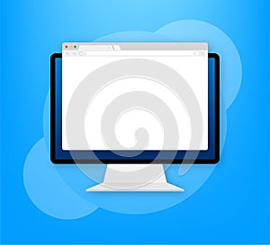 Browser window vector illustration. Browser or web browser in flat style. Window concept internet browser.