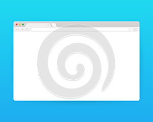 Browser window vector illustration. Browser or web browser in flat style. Window concept internet browser