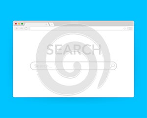 Browser window vector illustration. Browser or web browser in flat style. Window concept internet browser