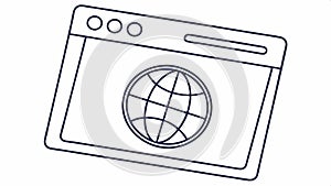 Browser window vector. Web interface and internet icon for website and app design. vector design Generative AI