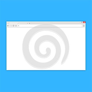 Browser window.Web browser in flat style. Window concept internet browser. Mockup screen design. Vector illustration