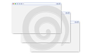 Browser windows. Window internet browser concept. Mock up template design for computer or internet frame