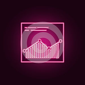 browsersite analytics icon. Elements of Web Development in neon style icons. Simple icon for websites, web design, mobile app,