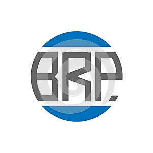 BRP letter logo design on white background. BRP creative initials circle logo concept. BRP letter design