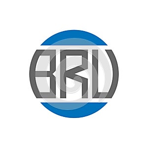 BRU letter logo design on white background. BRU creative initials circle logo concept. BRU letter design