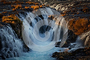 Bruarfoss waterfall in Iceland