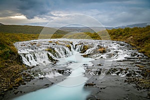 Bruarfoss waterfall in Iceland