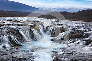 Bruarfoss Waterfall the most popular tourist attractions in Icel