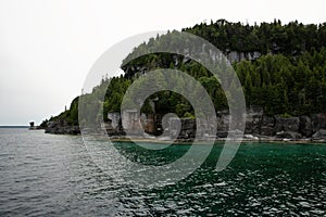 The Bruce Peninsula National Park, a view from the boat.