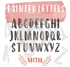 Bruch Painted Letters. EPS 10