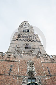 Bruges, Beffroi tower in Grand Place