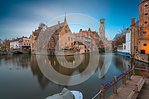 Bruges, Belgium Night Scene