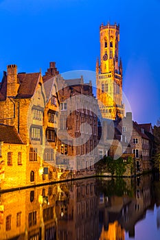 Bruges, Belgium sunset