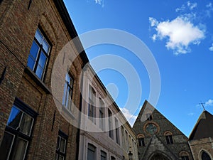 Bruges, Brugge, Belgium. Bruges, Belgium. Medieval city. Houses facades.
