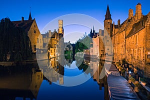 Bruges Canal by night