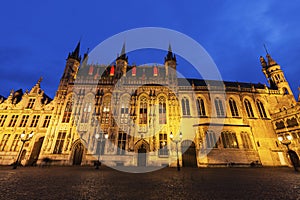 Bruges City Hall on Burg Square photo