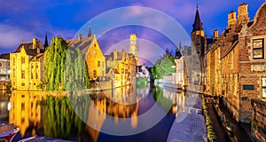 The Bruges historical Old Town, Belgium, an UNESCO World Culture Heritage site