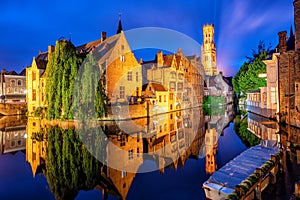 The Bruges historical Old Town, Belgium, an UNESCO World Culture Heritage site