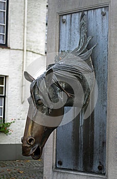 Bruges horse fountain, Belgium