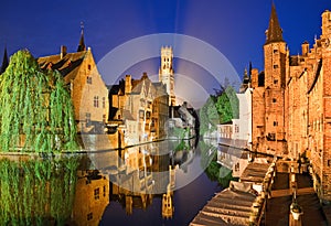 Bruges at night photo