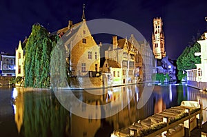 Bruges at night photo