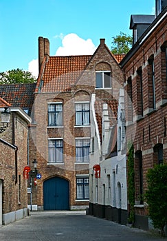 Bruges old street photo