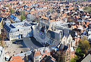 Bruges panorama view