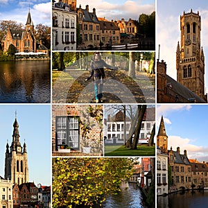 Bruges - tourism collage photo