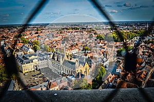 Bruges view from Belfry tower