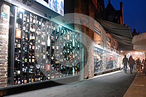 The Beerwall at the 2be Bar in Brugge, Belgium