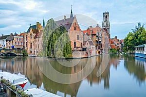 Brugge canals at sunrise