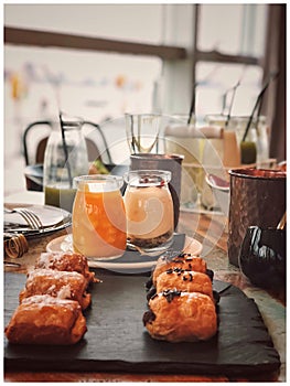 Brunch at restaurant