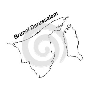 Brunei Darussalam country map design photo