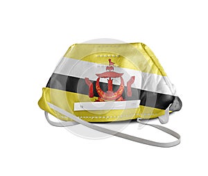 Brunei flag on anti pollution mask medical protection