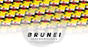 Brunei flag pattern background template. AEC ASEAN economic community flags. Vector Illustration