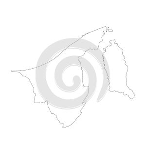 Brunei vector country map outline