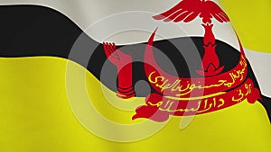 Brunei waving flag footage background abstract symbol - seamless video animation loop
