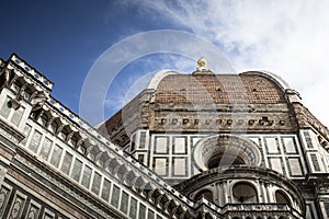 The Brunelleschi`s dome in Santa Maria del Fiore cathedral, Florence, Italy
