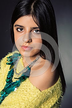 Brunette girl posing photo