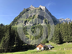 Brunnelistock Bruennelistock Mountain above the Oberseetal valley and alpine Lake Obersee, Nafels Naefels
