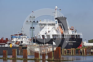 Brunsbuettel - Container vessel at lockage
