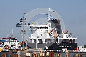 Brunsbuettel - Container vessel at lockage