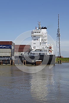 Brunsbuettel - Container vessel at lockage