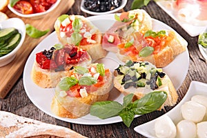 Bruschetta and ingredient