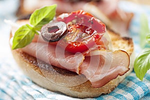 Bruschetta with parma ham